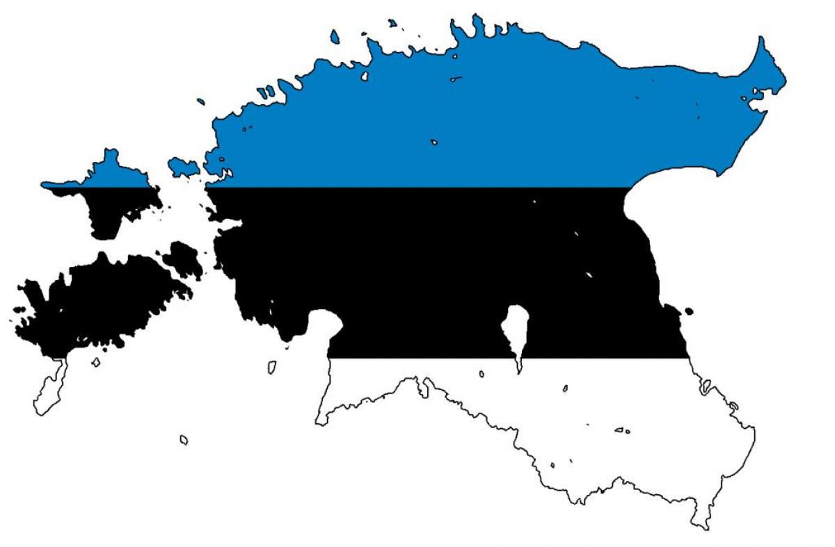 mapa Estonska vlajky