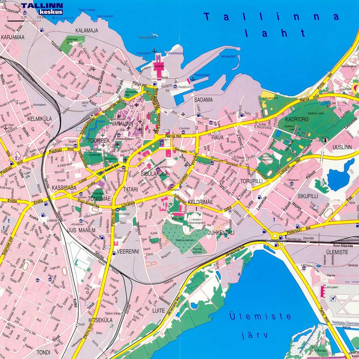mapa tallinn Estonsko 