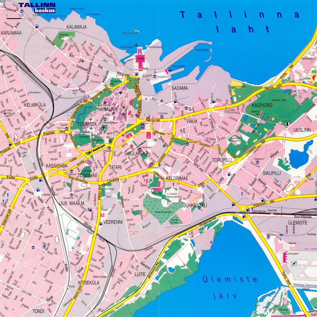 mapa tallinn Estonsko 