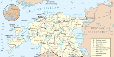 Estonsko na mapě