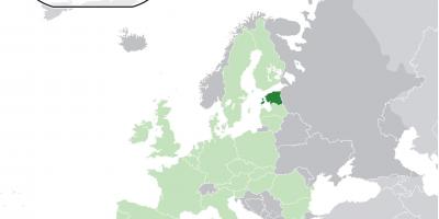 Estonsko na mapě evropy