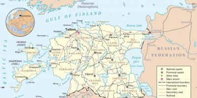 Estonsko na mapě