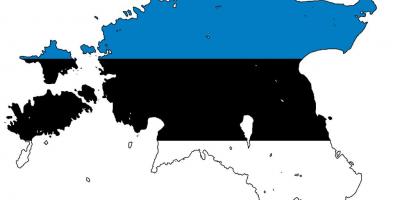 Mapa Estonska vlajky