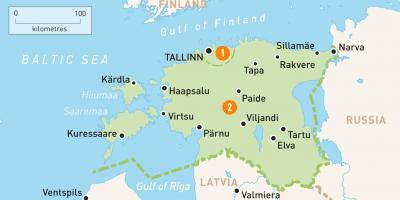 Mapa Estonska