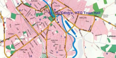 Mapa tartu Estonsko